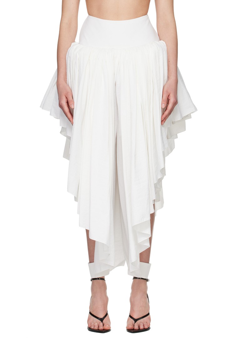 Alaïa white taffeta petticoat skirt: layers of different lengths under one yoke